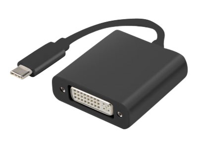 LANBERG AD-UC-DV-01 Lanberg adapter USB TYPE-C(M)-DVI(F)(24+5) Dual Link 15cm Czarny