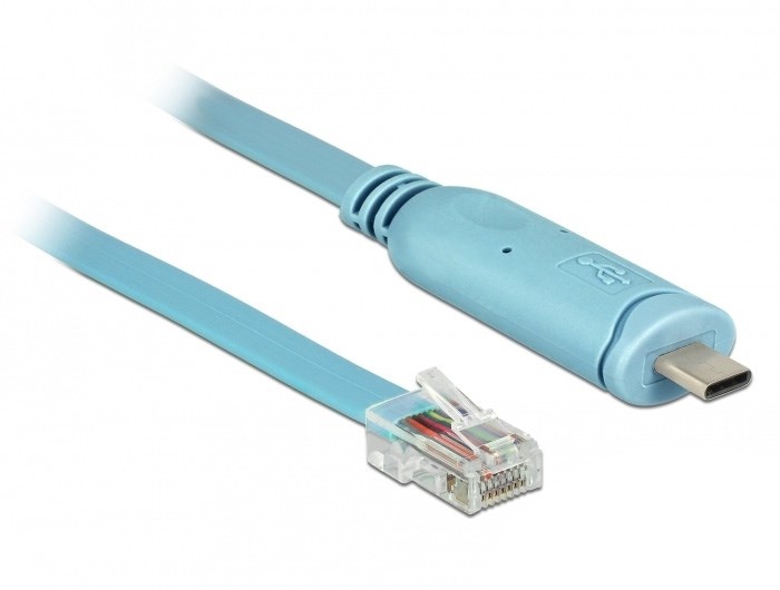 DeLOCK 63914 kabel równoległy Niebieski 3 m USB Type-C RJ45