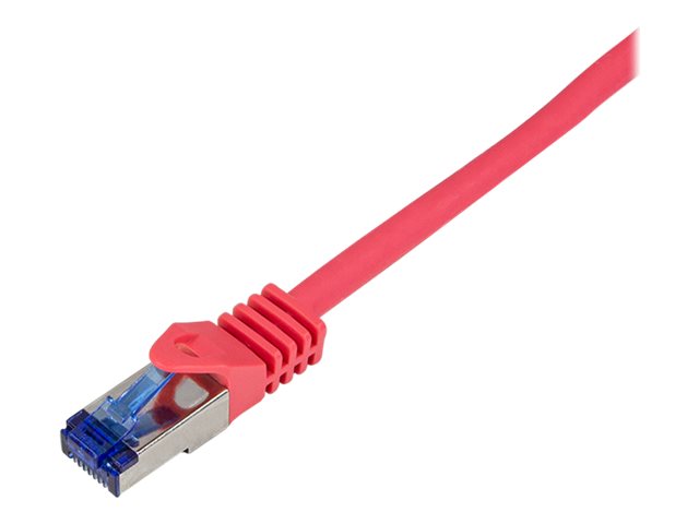 LOGILINK C6A014S Patchcord Ultraflex kat. 6A S/FTP czerwony 0.25m