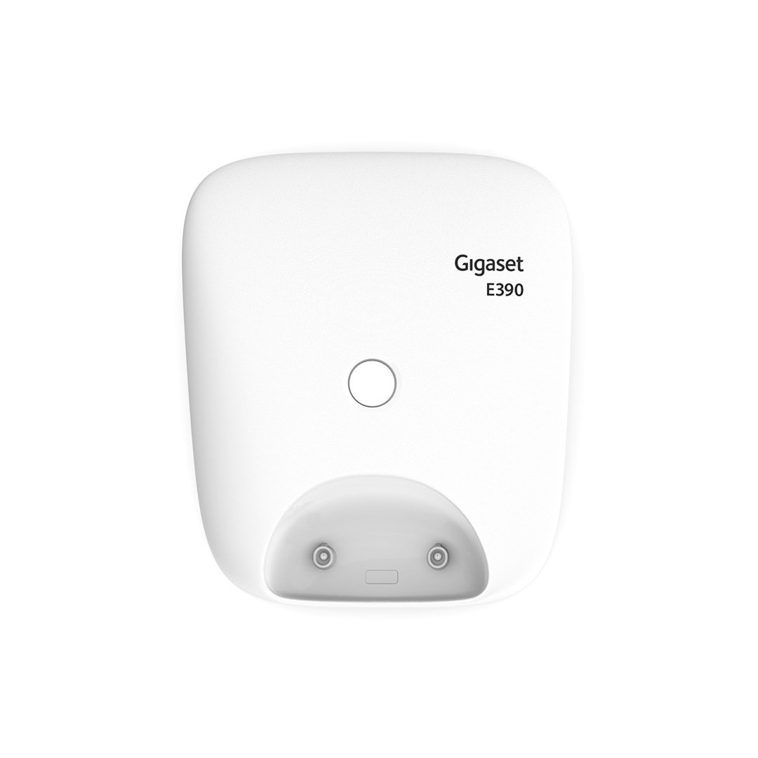 Gigaset E390 Telefon analogowy/DECT Nazwa i identyfikacja dzwoniącego Biały