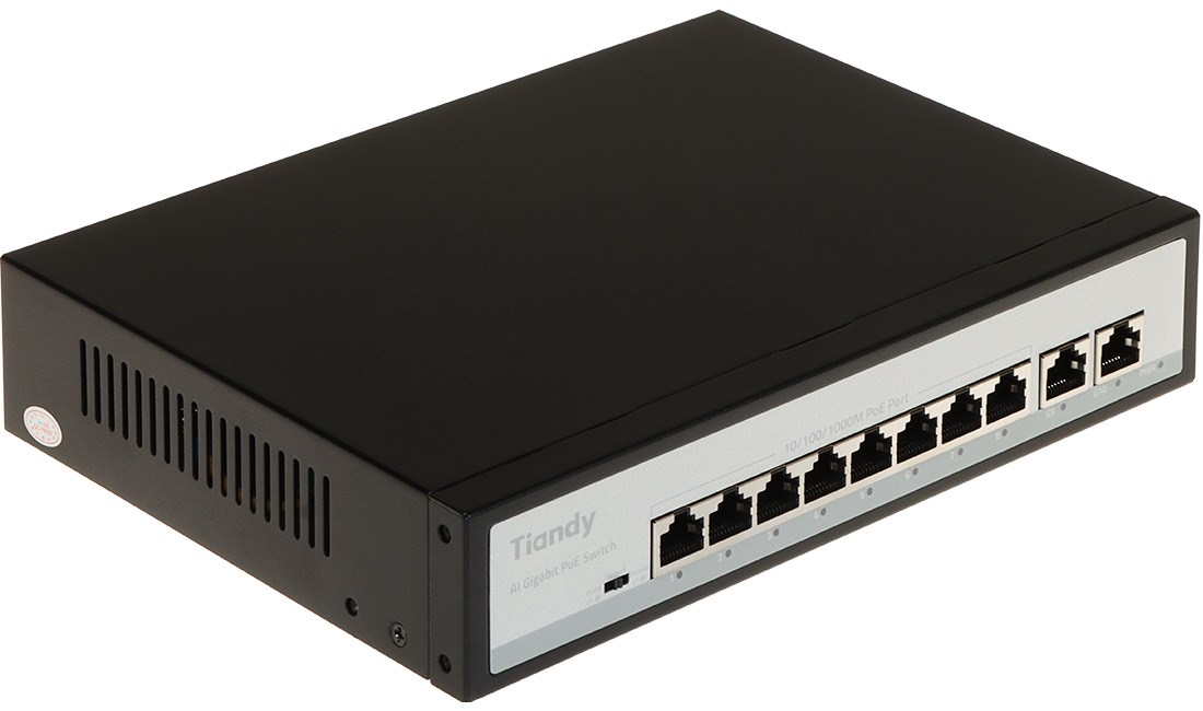 Switch POE TC-P3S010 8-portowy Tiandy SPEC:G/0820/AT/110