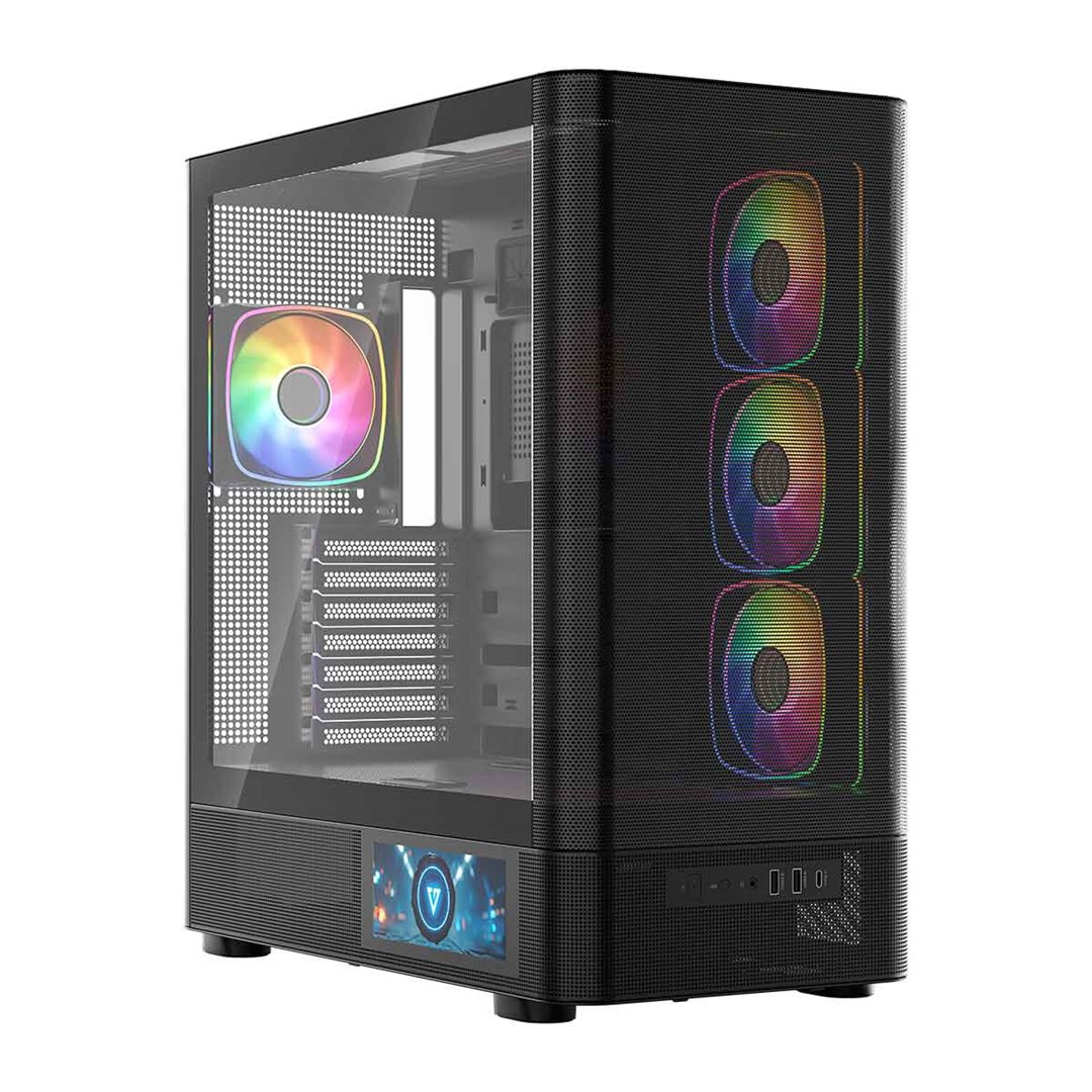 MODECOM OBUDOWA VOLCANO AQ 400 ARGB MIDI CZARNA