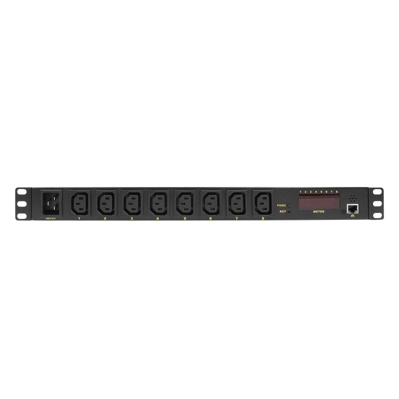 LogiLink PDU8P01 rozdzielacz zasilania PDU 8 x gniazdo sieciowe 1U Czarny