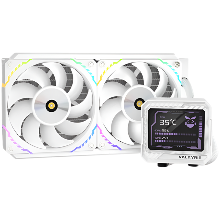 VALKYRIE V240 LCD White chłodzenie wodne AIO CPU Biały
