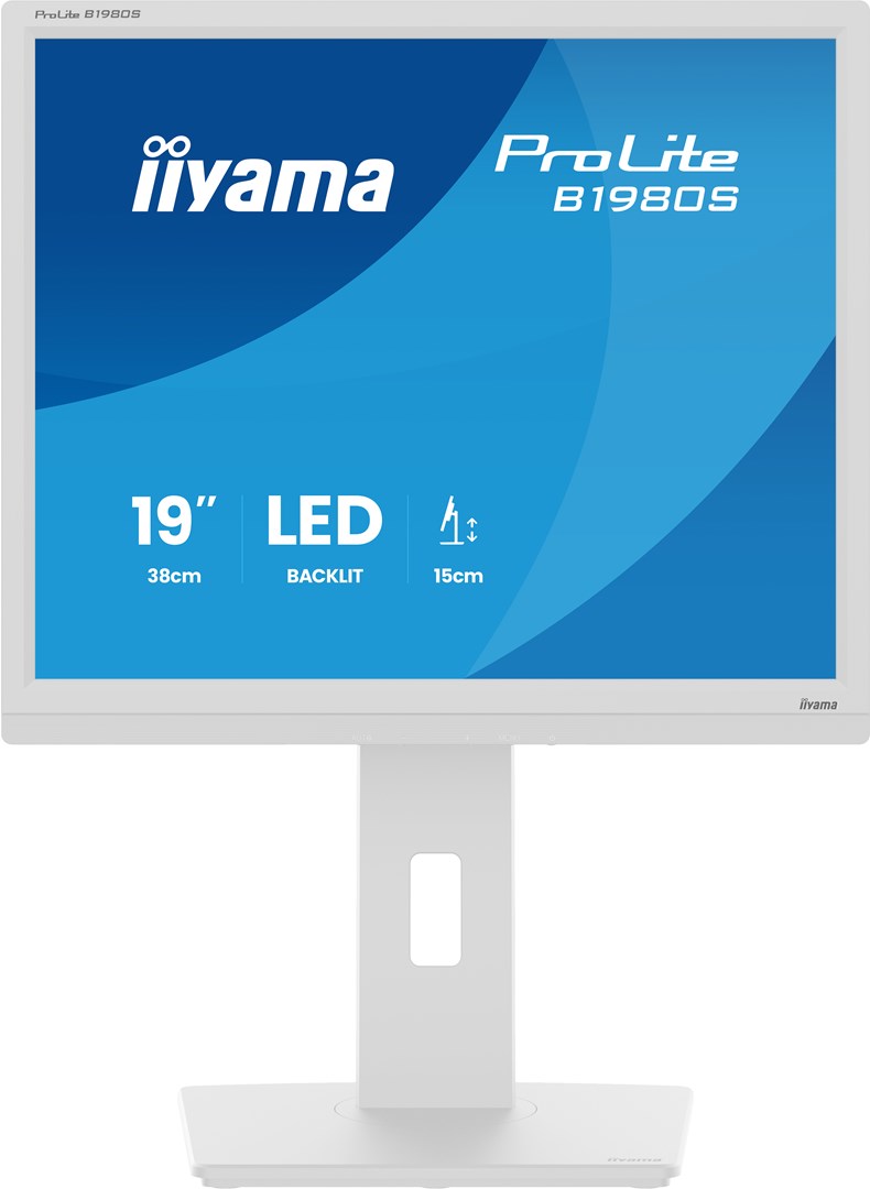 iiyama ProLite B1980S-W1 monitor komputerowy 48,3 cm (19") 1280 x 1024 px SVGA LED Biały