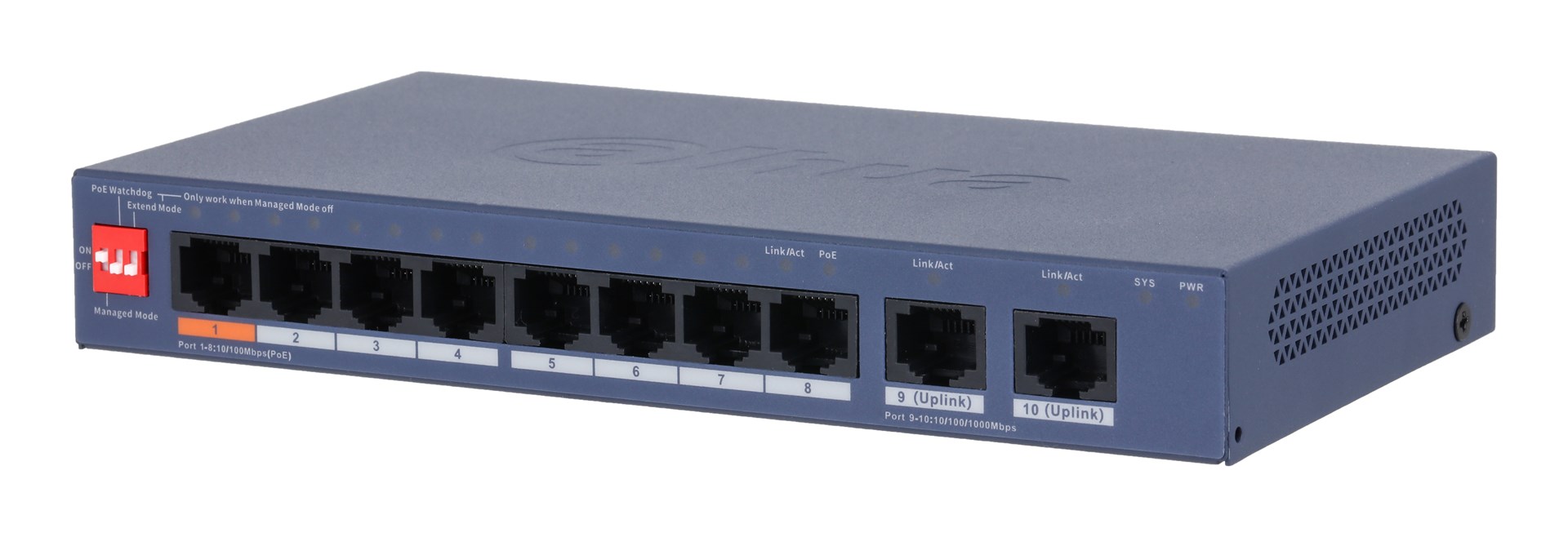 Switch PoE DAHUA CS4010-8ET2GT-60 8-portowy