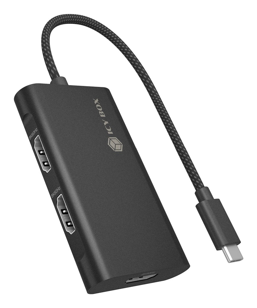 ICY BOX IB-AD1030-C USB 3.2 Gen 2 (3.1 Gen 2) Type-C 10000 Mbit/s Czarny
