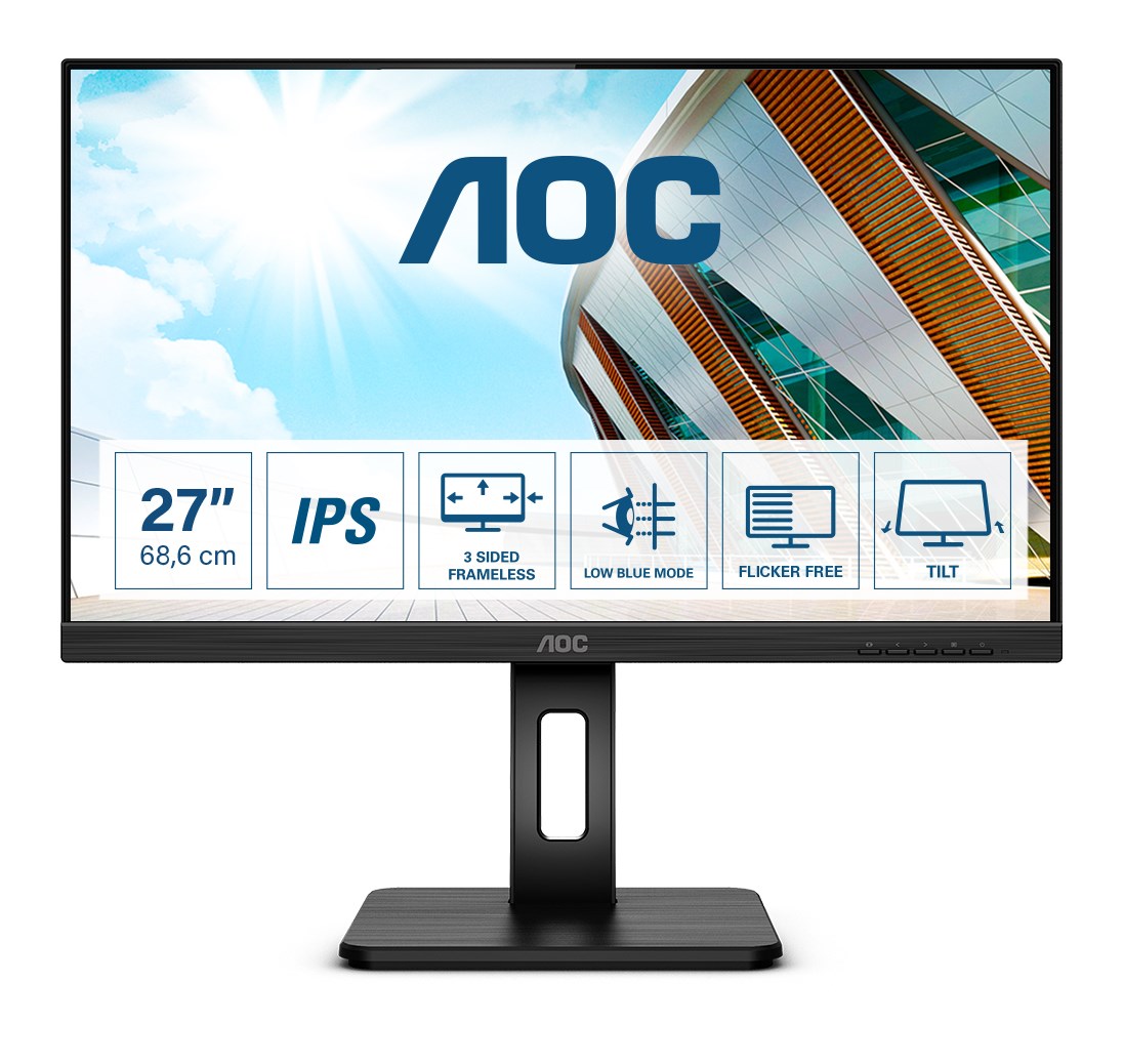 Monitor LED 27" AOC 27P2Q 1920x1080px Full HD Czarny