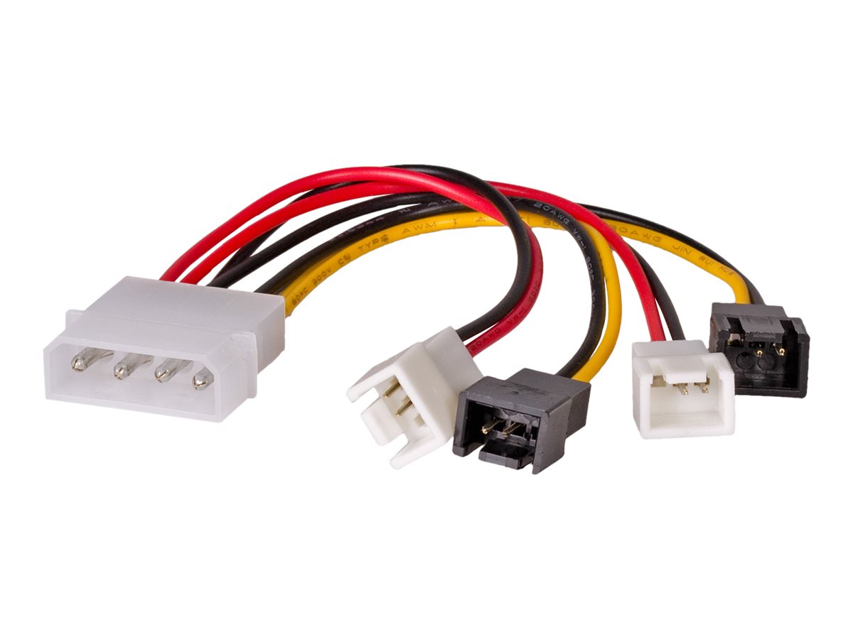 AKYGA Adapter z kablem AK-CA-34 Molex m / 2x 3 pin 12V m / 2x 3 pin 5V m 4x 15cm