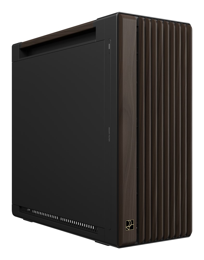 ASUS ProArt PA602 Wood Edition Modern Black - Metal Panel Midi Tower Czarny, Drewno