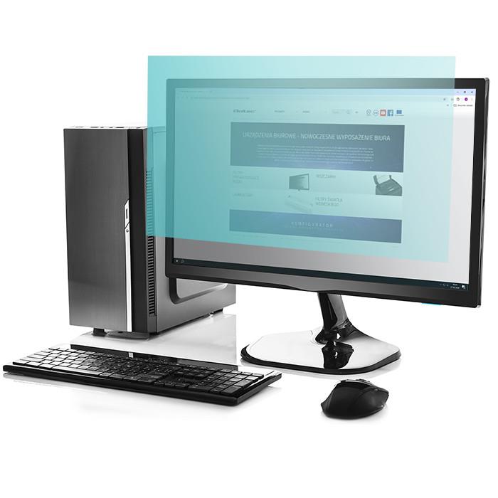 Qoltec 51049 Filtr światła niebieskiego 27" | 16:9 | Ochrona wzroku | Anti Glare
