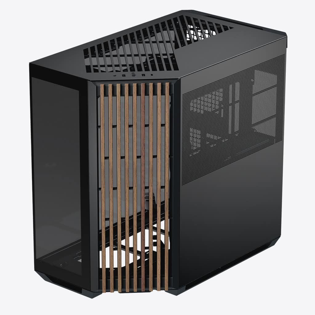 Obudowa PC APNX V1-W-BK-v1 GESI-420 Midi Tower Czarna, Drewno