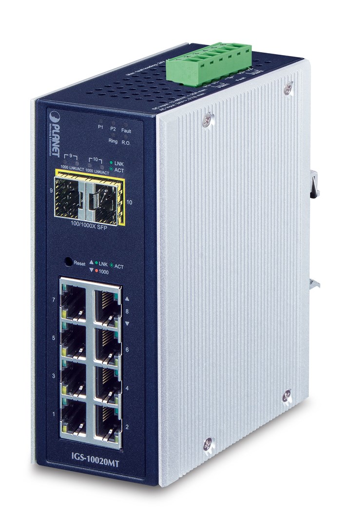 Switch przemysłowy Planet IGS-10020MT 10p Managed Gigabit/Multigigabit