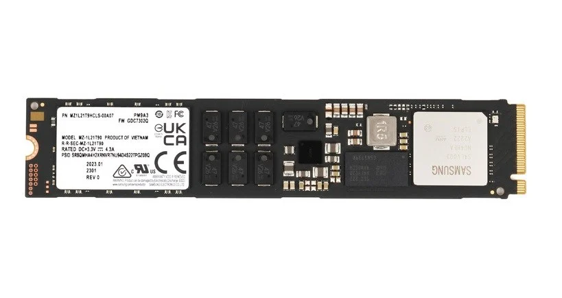 Dysk SSD Samsung PM9A3 1.92TB M.2 22110 PCIe 4.0 x4 NVMe 1DWPD AES-256