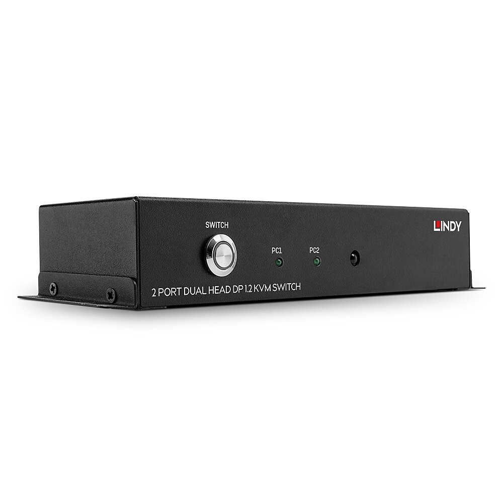 LINDY 2-portowy przełącznik DisplayPort 1.2 z podwójną głowicą