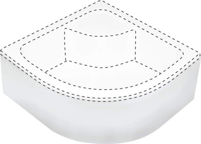 Osłona brodzika Deante DEEP KTD 041O półokrągła 90x90 cm