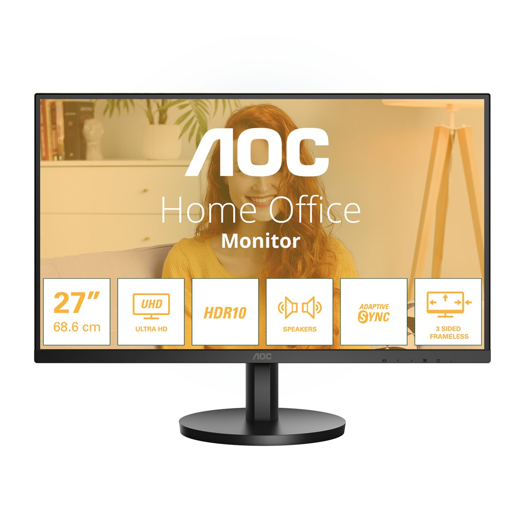 MONITOR LED 27" AOC U27B3A 68.6cm 3840x2160 4K Ultra HD LCD Black