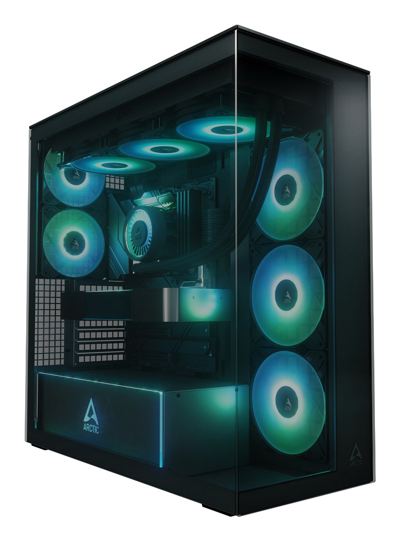 Obudowa Arctic Xtender Schwarz Glasfenster ohne GPU mount