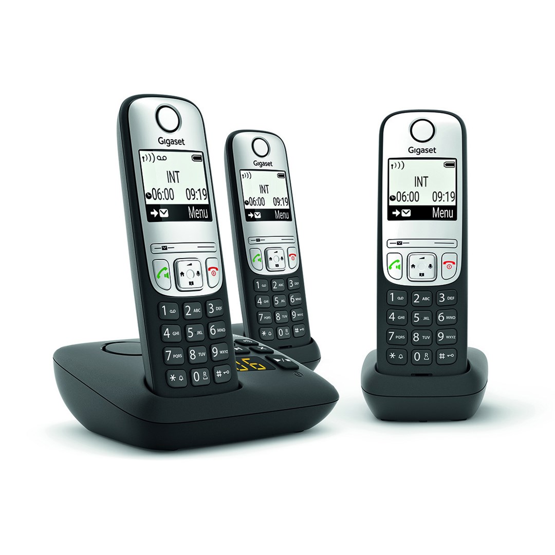 Telefon bezprzewodowy Gigaset A690 A Trio - DECT Schnurlostelefon czarny