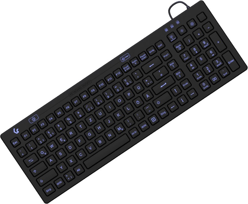 KeySonic KSK-6031INEL-B (DE) klawiatura Przemysłowy USB QWERTZ Niemiecki Czarny