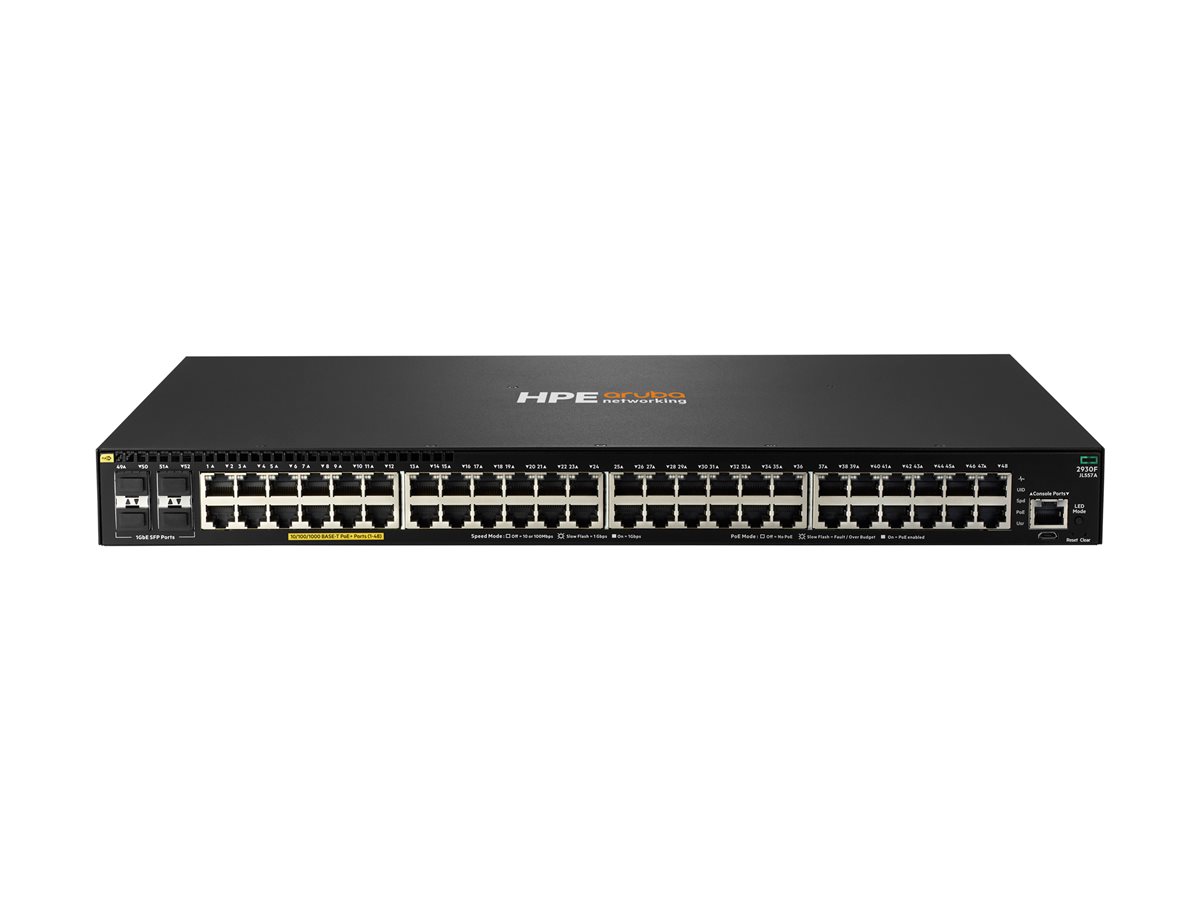HPE Aruba Switch 2930F-48G 48xGBit/4xSFP PoE+ 740W JL557A