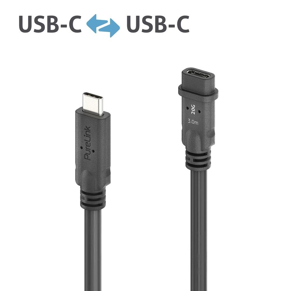 Przedłużacz USB4 Gen2 USB-C M/F pasywny 3m