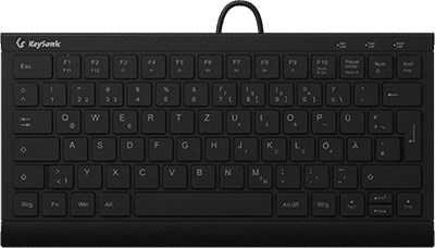 KeySonic KSK-5011ELC (DE) klawiatura Dom USB QWERTZ Niemiecki Czarny