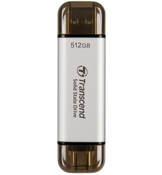 Transcend ESD310 512 GB USB Type-A na USB Type-C 3.2 Gen 2 (3.1 Gen 2) Srebrny