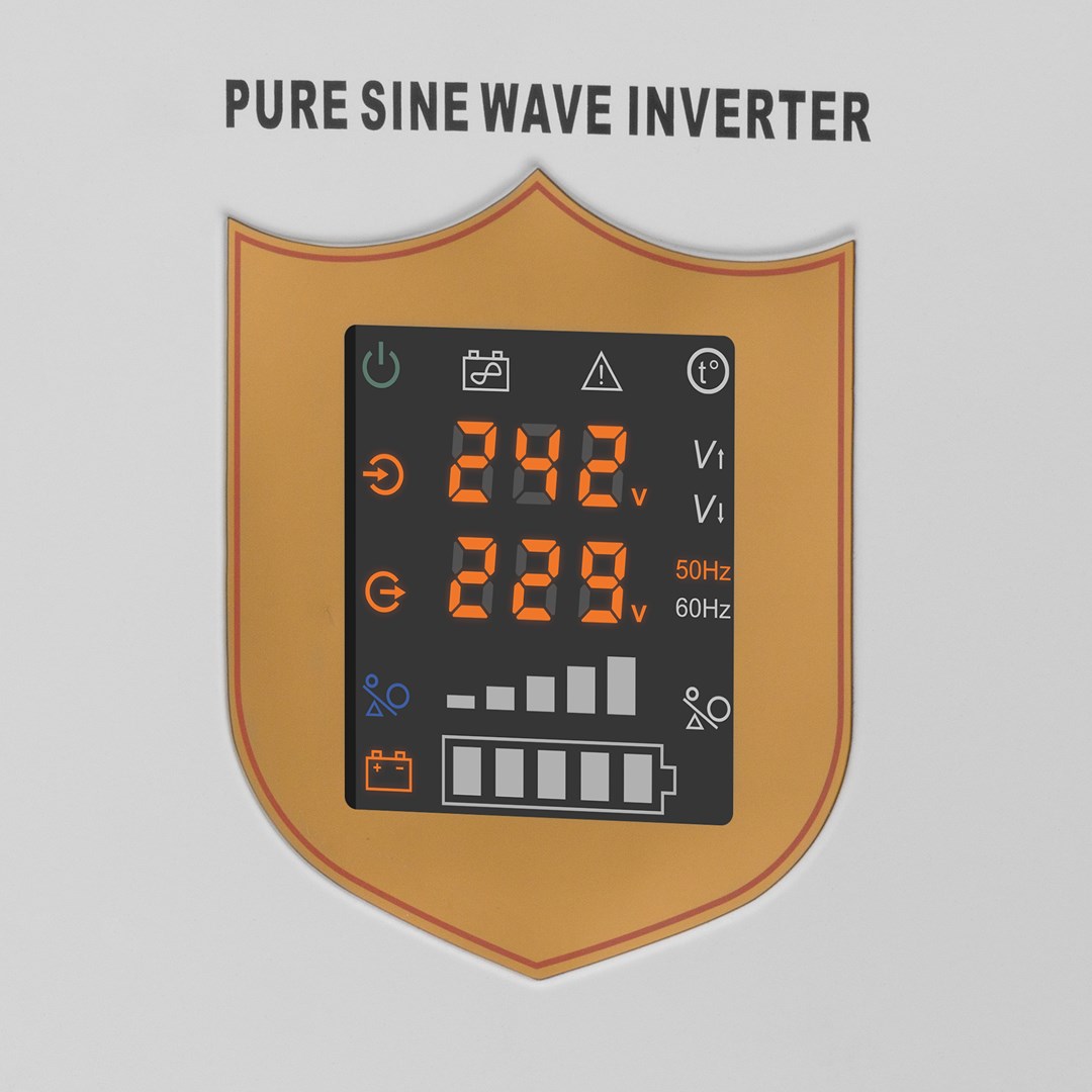 Zasilacz awaryjny KEMOT PROsinus-2200 przetwornica z czystym przebiegiem sinusoidalnym i funkcją ładowania 12V 230V 2200VA/1600W