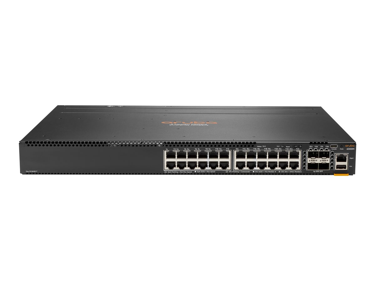 HPE Aruba 6300F Switch 24G 4SFP56 Internal PSU and Fans