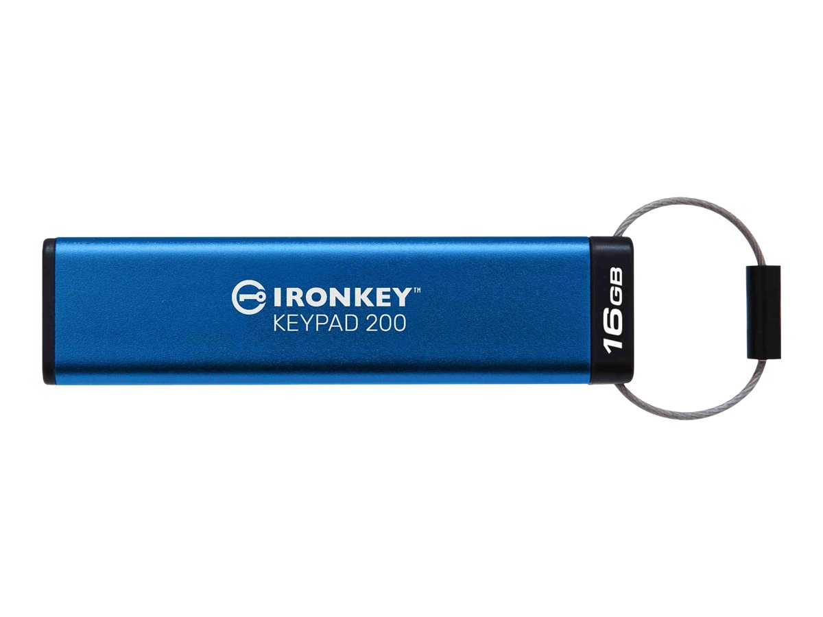 Pendrive Kingston 16GB IronKey Keypad 200 USB-A 3.2 Gen 1 FIPS 140-3 Lvl 3 AES-256