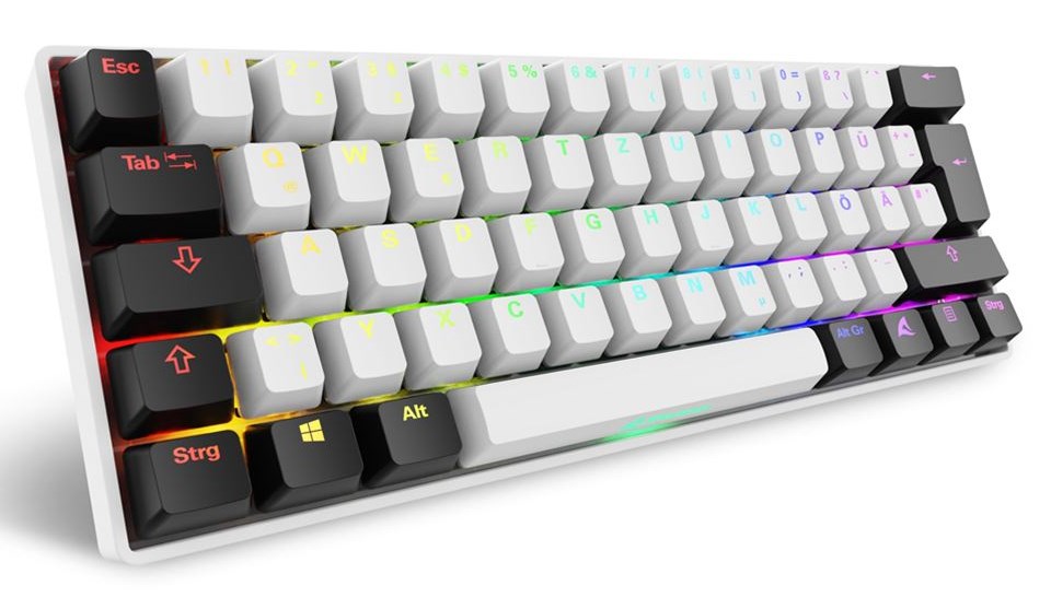 Klawiatura Sharkoon Gaming Keyboard Skiller SGK50S4 Gen2 biało-żółte RGB