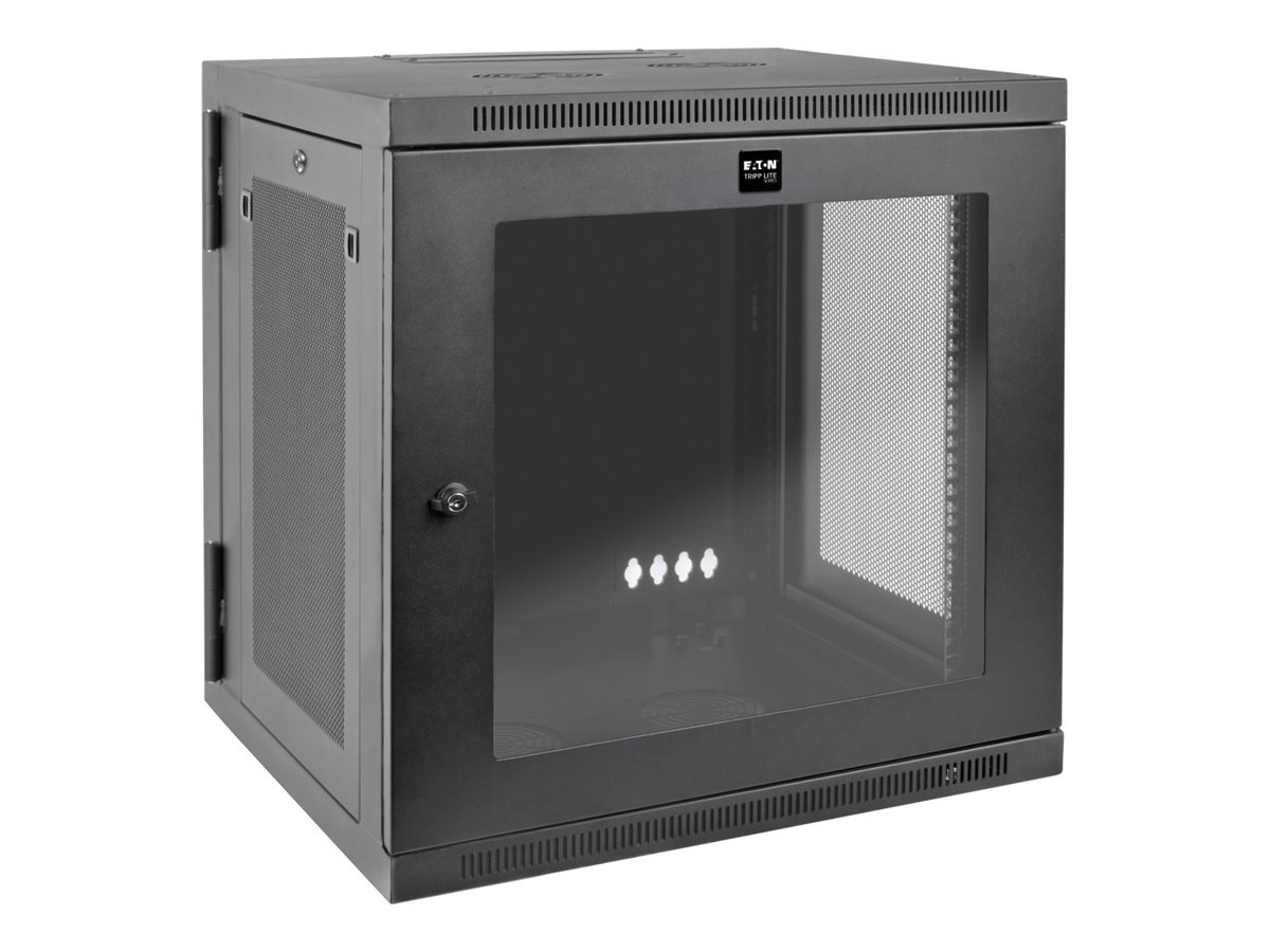 EATON TRIPPLITE 12U Wall Mount Rack Enclosure Server Cabinet Hinged Deep Acrylic Window Rack cabinet wall mountable Black 12U 19