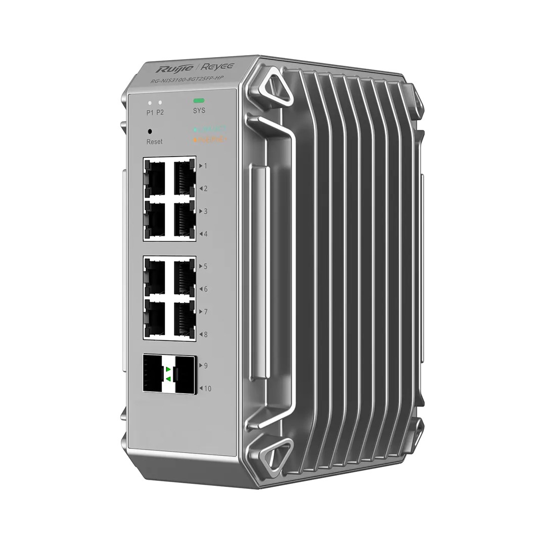 Ruijie Networks RG-NIS3100-8GT2SFP-HP przełącznik sieciowy Zarządzany L2 Gigabit Ethernet (10/100/1000) Obsługa PoE Szary