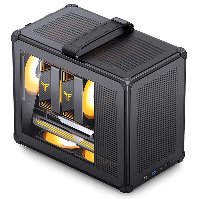Obudowa PC Jonsbo C6 MAX, Mini Obudowa, Micro-ATX, Szkło Hartowane -