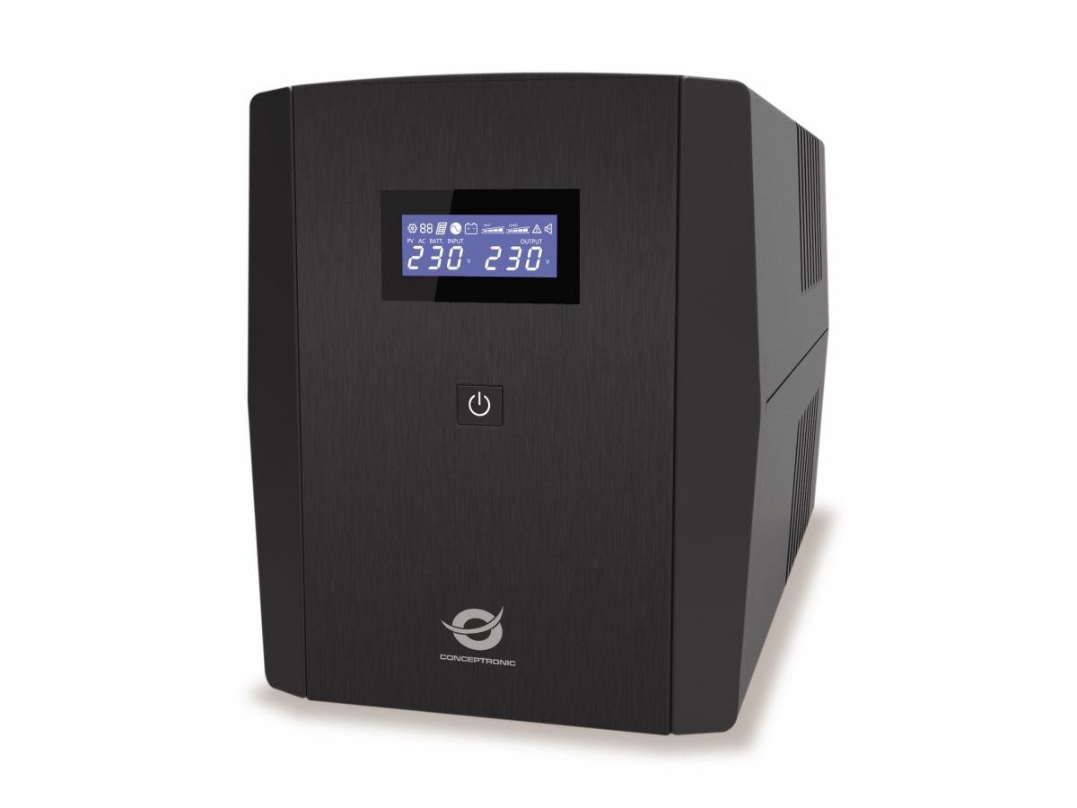Zasilacz awaryjny UPS Conceptronic 1500VA/900W/6xIEC/HID USB/RJ45in/Out/AVR sw
