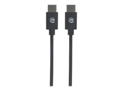 MANHATTAN USB 2.0 C Device Cable 2m Hi-Speed USB 2.0 Type-C Male to Type-C Male 480 Mbps 2 m 6 ft. Black