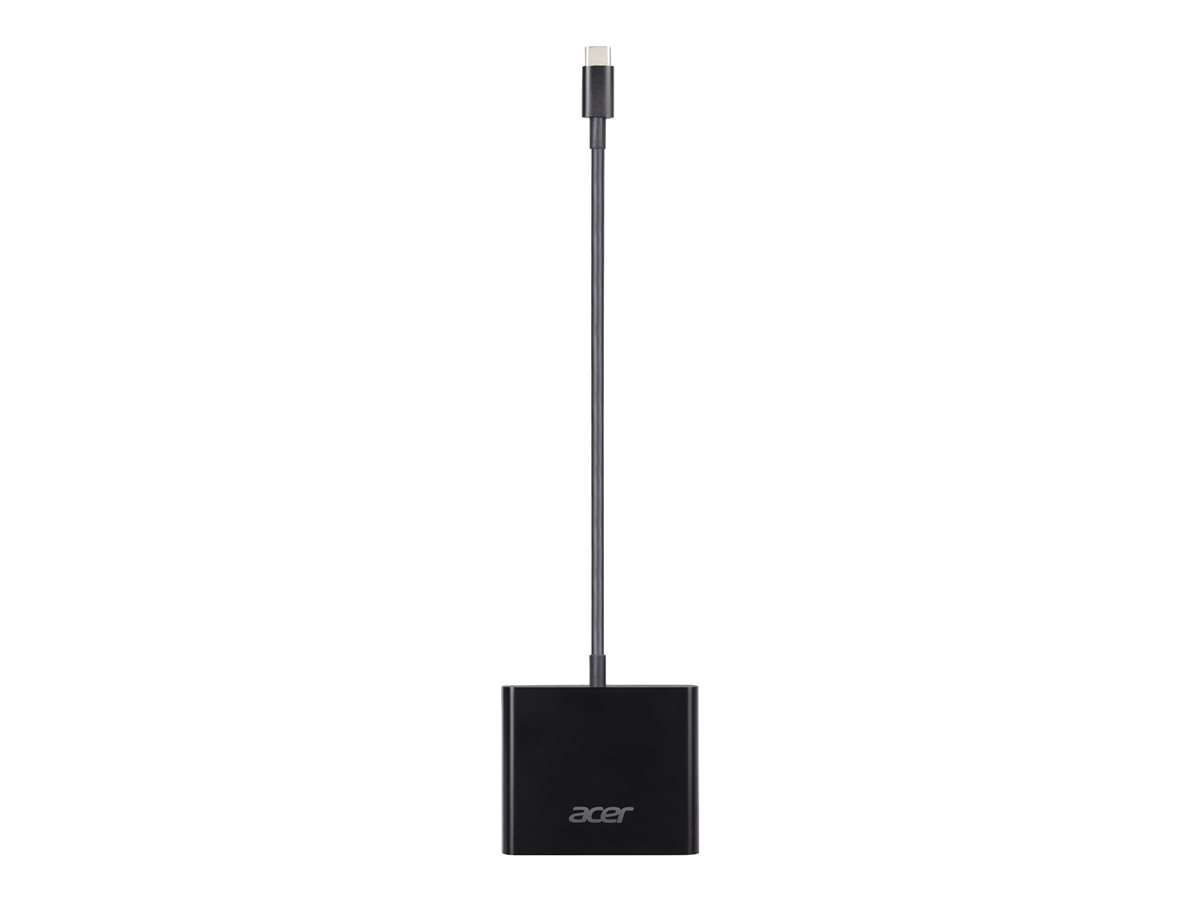 ACER NP.CAB1A.020 ACER 3 IN 1 USB-C GEN1 TO PD, HDMI, USB(A) DONGLE, BLACK (BULK PACK)