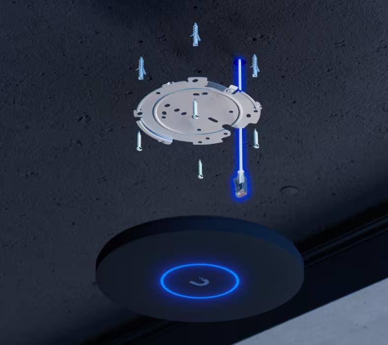 Access Point Wi-Fi 7 Ubiquiti UniFi U7 PRO XG B 2.4GHz(2 x 2)/5GHz(2 x 2)/6GHz(2 x 2) PoE+ 1x10G Czarny (U7-PRO-XG-B-EU)