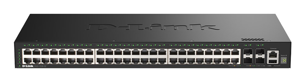 D-Link DGS-1530-52/E przełącznik sieciowy Zarządzany L2 Gigabit Ethernet (10/100/1000) Czarny