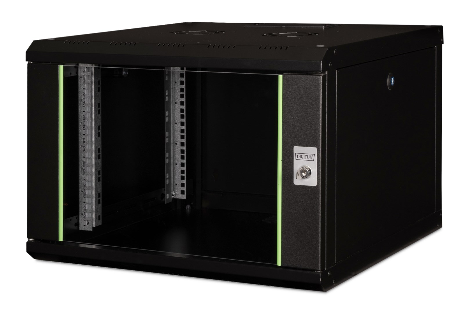 Digitus Szafa sieciowa wisząca Unique 19" 7U rack 600x600, drzwi szyba, czarny, niedzielona, złożona, 100kg