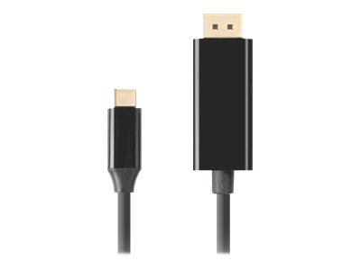 Kabel USB-C(M)->Displayport 1.8M 4K 60HZ czarny