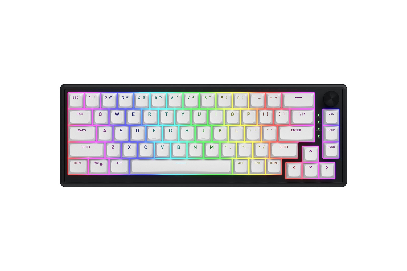 HATOR Skyfall Wireless 65 klawiatura Gaming USB + RF Wireless + Bluetooth QWERTY US English Czarny, Biały