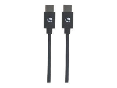 MANHATTAN USB 2.0 C Device Cable 3m Hi-Speed USB 2.0 Type-C Male to Type-C Male 480 Mbps 3 m (10 ft.) Black
