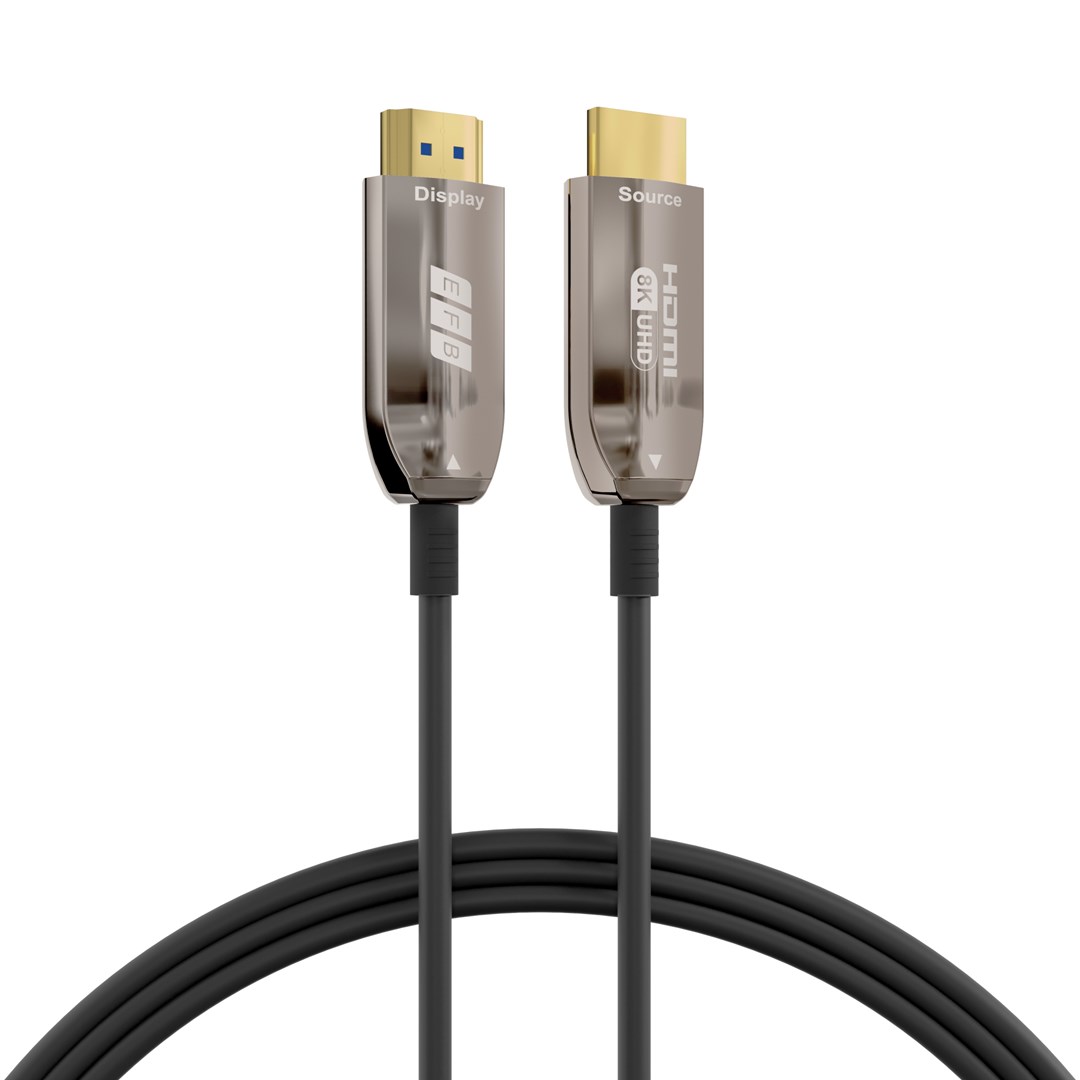 EFB Elektronik HDMI-21-00007 kabel HDMI 20 m HDMI Typu A (Standard) Czarny, Stal nierdzewna