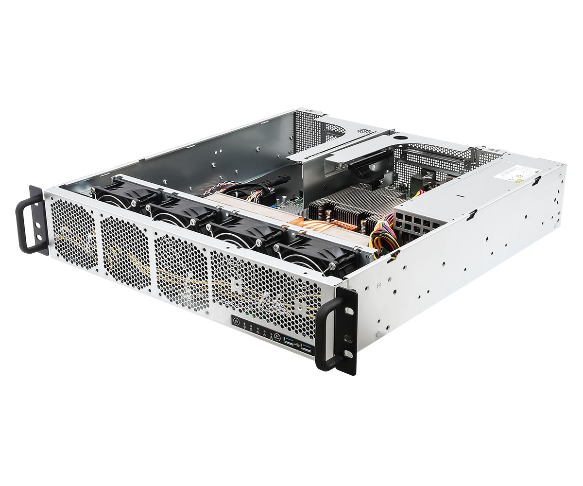 Serwer ASRock 2U1G-B650/EVAC Rack 2U, 1 gniazdo AM5, AMD Ryzen 9000, 2xM.2, 2xGbE, 1xGPU, IPMI, zasilacze redundantne
