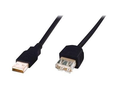 ASSMANN 150x USB2.0 extension cable 3m USB A/M to A/F bulk black