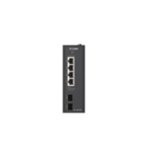 D-Link DIS-100G-06P przełącznik sieciowy Nie zarządzany L2 Gigabit Ethernet (10/100/1000) Obsługa PoE DIN rail Czarny