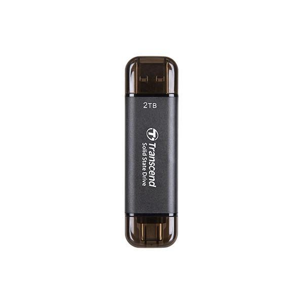 Transcend ESD310C Technologia Thunderbolt 128 GB USB Type-A / USB Type-C USB 3.2 Gen 2x2 Czarny