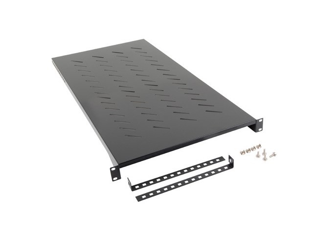 PÓŁKA DO SZAF 19" 1200MM CZARNA LANBERG (1U/483X910MM UDŹWIG DO 25KG, MONTAŻ 4 PUNKTOWY)